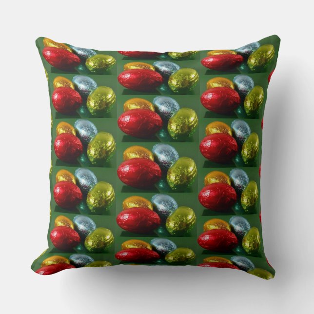 Coussin Oeuf de Pâques Motif à huile de chocolat Lisse ore (Recto)