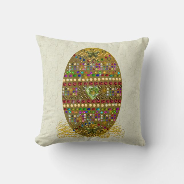 Coussin Oeuf de pâques orné de bijoux (Recto)