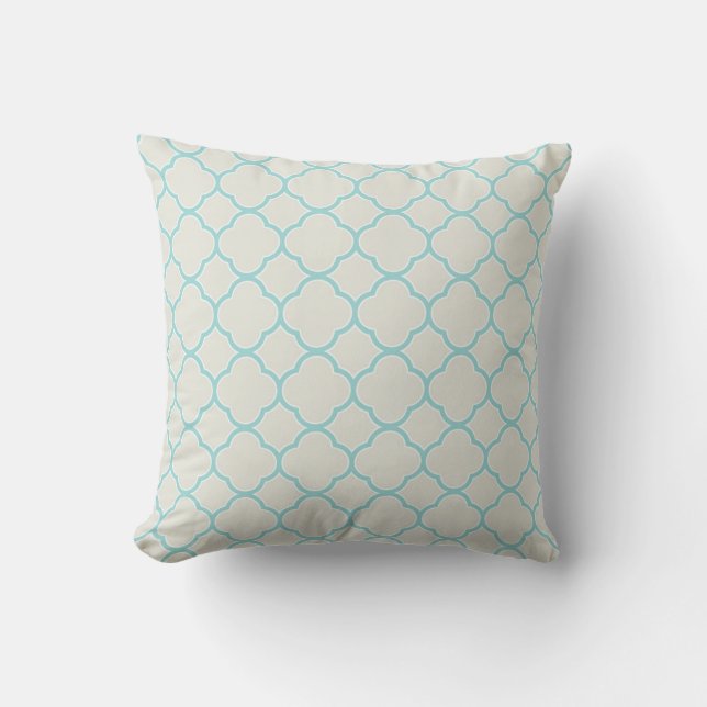 Coussin Oeuf de Robin bleu pierre de taille blanche oreill (Recto)