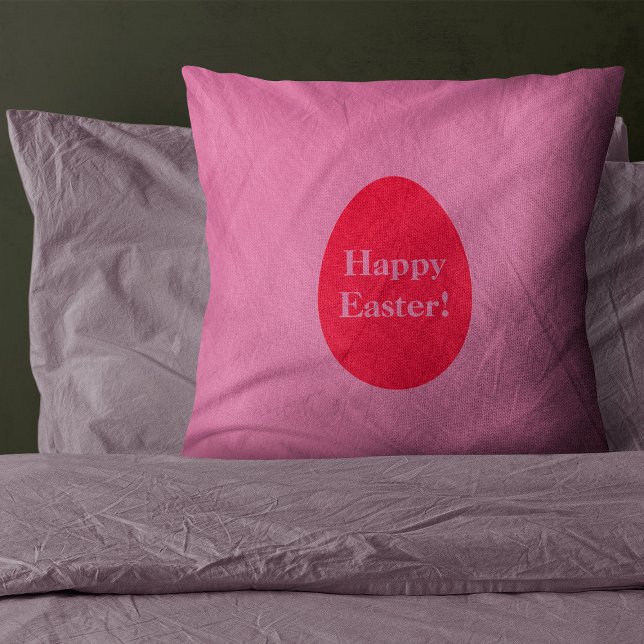 Coussin OEuf rouge et rose minimum Pâques (Créateur téléchargé)