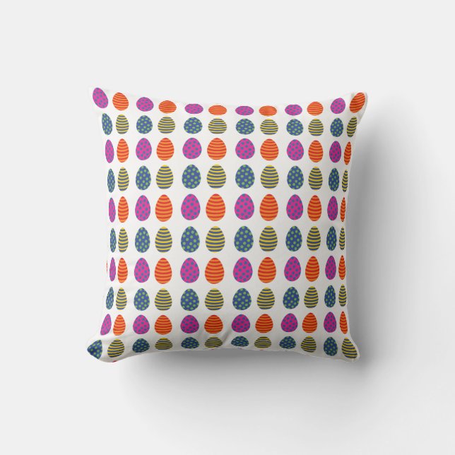 Coussin OEufs de Pâques colorés (Recto)