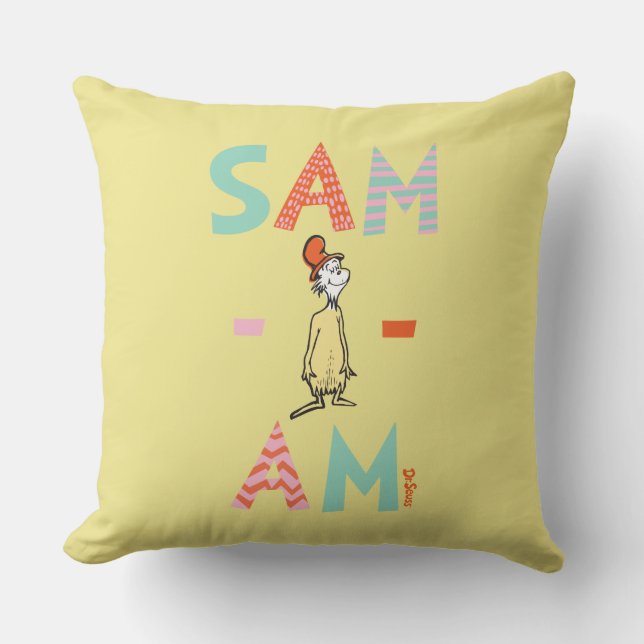 Coussin Oeufs verts et jambon | Sam-I-Am (Recto)