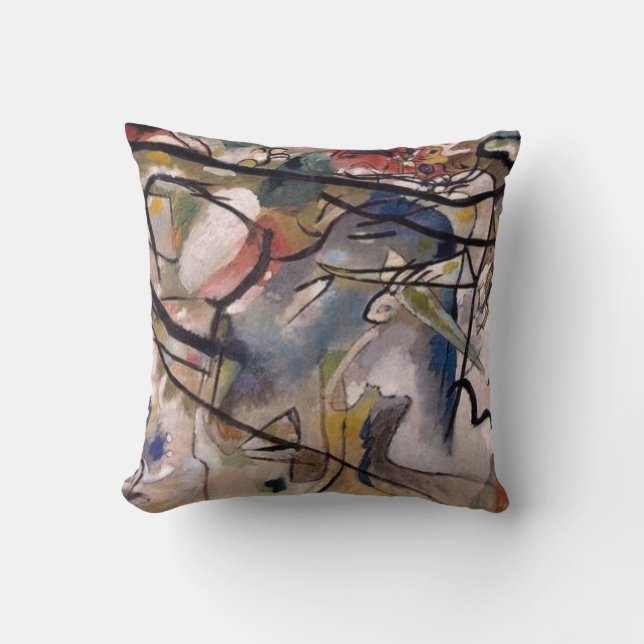 Coussin Oeuvre Abstraite de Kandinsky (Recto)