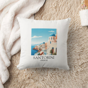 Coussin Oeuvre classique de Santorin - Grec Vintage