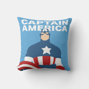 Coussin Œuvre d'art de personnage en couleur plate de Capt