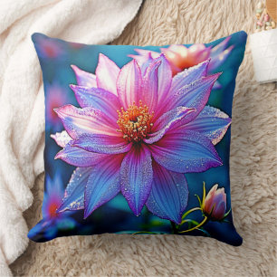 Coussin Oeuvre d'art en fleurs éthérées