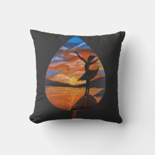 Coussin Œuvre d'art faite main / Danse avec sunso