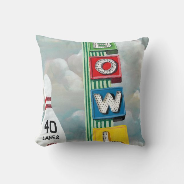 Coussin Oeuvre de Bowling Alley (Recto)