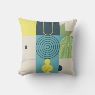 Coussin OEuvre de composition Bauhaus réalisée avec l'ele 