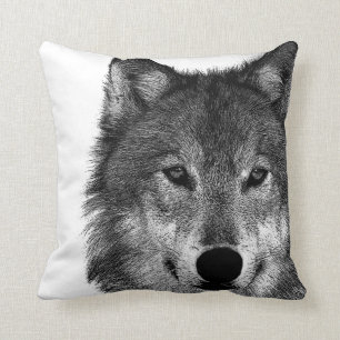 Coussin OEuvre d'OEil noir et blanc