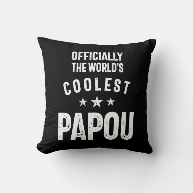 Coussin Officiellement le Papou le plus froid du monde | C (Recto)