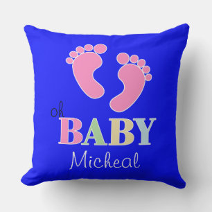 Coussin Oh bébé Douce Coutume Nouveau bébé Nom Nurserie