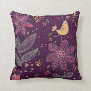 Coussin Oh birdie jaune