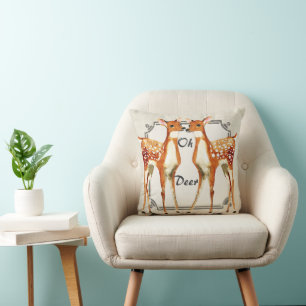 Coussin Oh Deer ou Change de dire quoi que ce soit