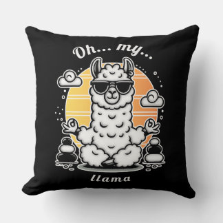 Coussin Oh mon lama, ne prends pas la vie trop au sérieux