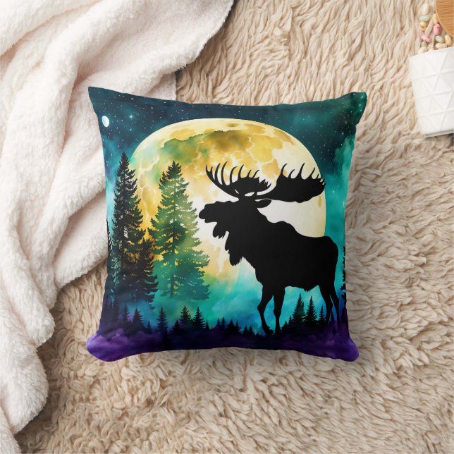 Coussin Oie dans la forêt Pleine lune (Couverture)