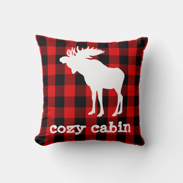 Coussin Oie Plaid Cabine Buffalo (Recto)