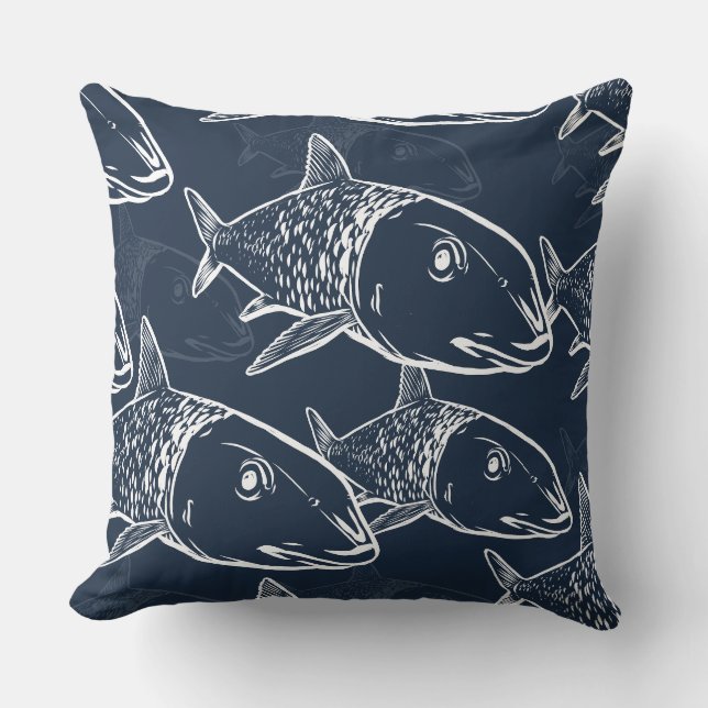 Coussin Oio - motif d'estampille hawaïenne (Recto)