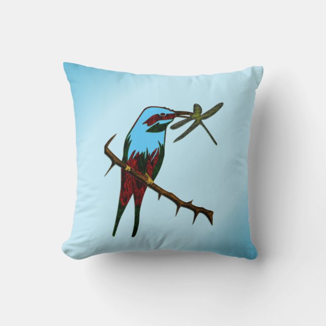 Coussin Oiseau bleu (Recto)
