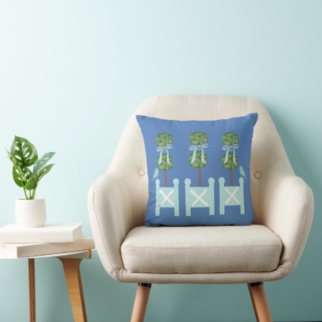 Coussin Oiseau bleu turquoise bleu foncé Oiseau lanceur Oi (Chaise)