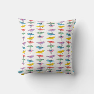 Coussin Oiseau coloré empilé