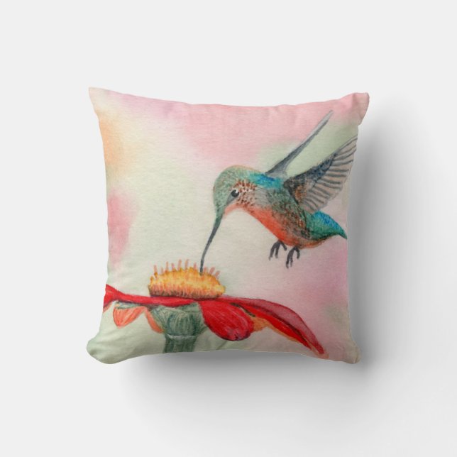 Coussin Oiseau de mer lancer l'oreiller aquarelle art (Recto)
