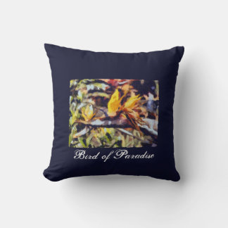 Coussin Oiseau de Paradise Retro Floral Fleurs Hawaiiennes