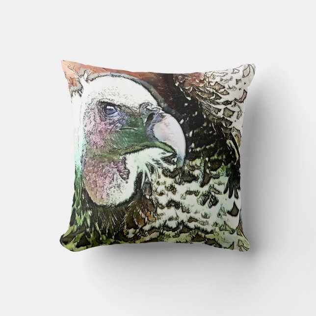 COUSSIN OISEAU DE PREY VULTURE (Recto)