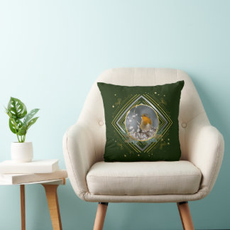 Coussin Oiseau d'hiver