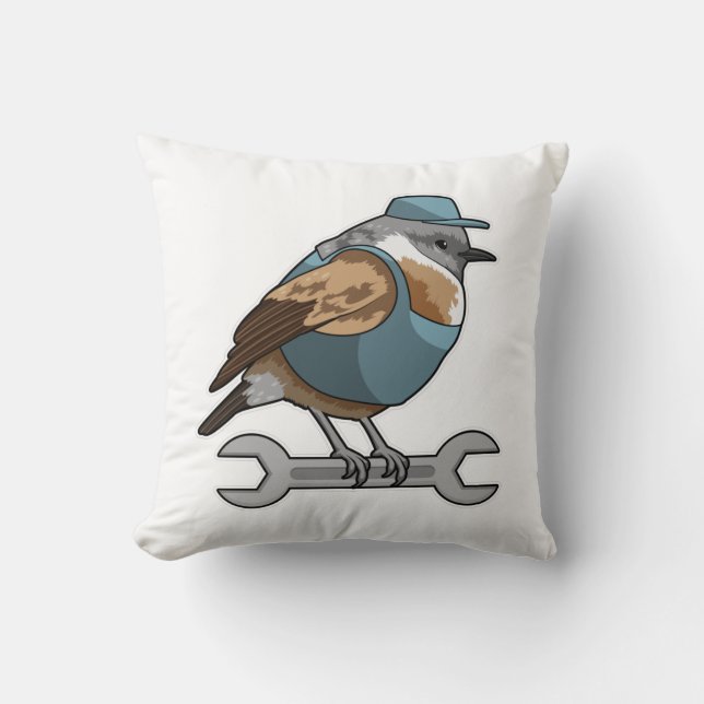 Coussin Oiseau en tireur avec clé (Recto)