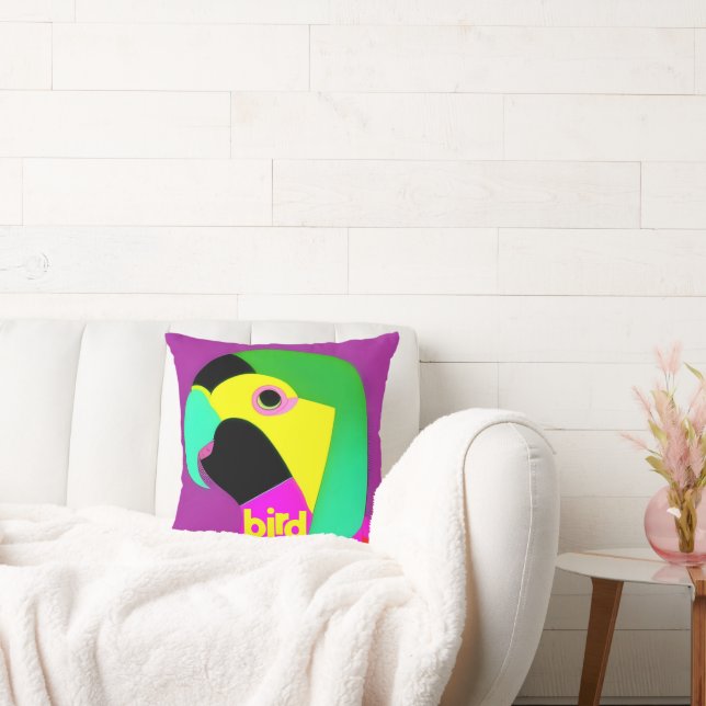 Coussin Oiseau psychédélique en pépinière (Canapé)