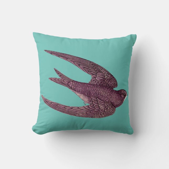 Coussin Oiseau rapide Jetant l'oreiller (Recto)