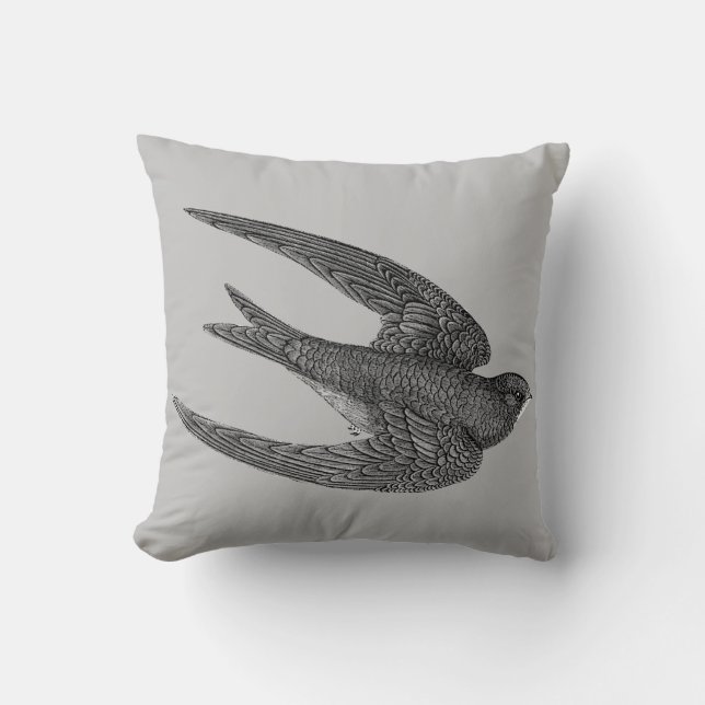 Coussin Oiseau rapide Jetant l'oreiller (Recto)