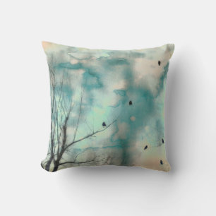 Coussin Oiseaux Dans Les Arbres