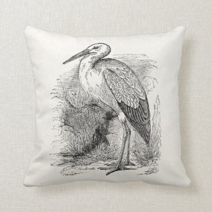 Coussin Oiseaux de cigognes personnalisés par oiseau