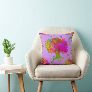 Coussin Oiseaux des arbres vêpres