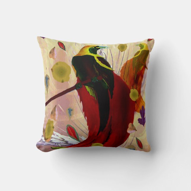 Coussin Oiseaux du paradis (Recto)