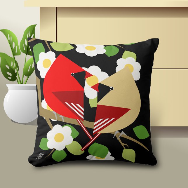 Coussin Oiseaux et amoureux de la nature (Créateur téléchargé)