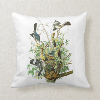 Coussin Oiseaux moqueurs de John James Audubon d'oiseau de