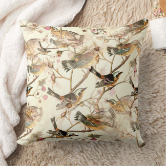 Coussin Oiseaux sur une branche