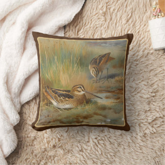 Coussin Oiseaux vintages illustrés, Oiseaux