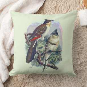 Coussin Oiseaux Vintages réversibles Nature Faune
