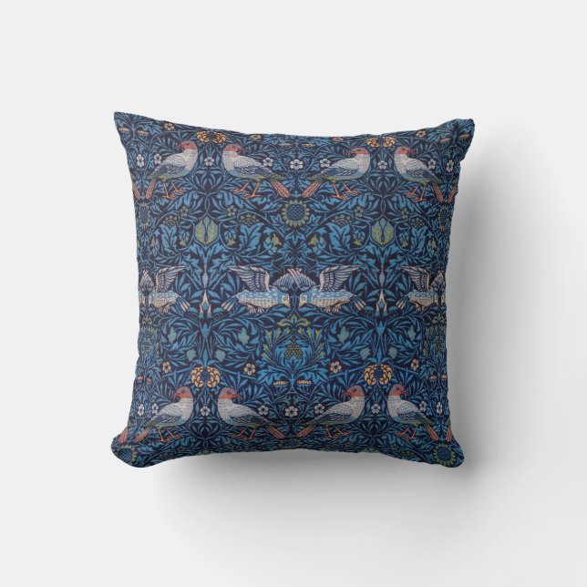 Coussin Oiseaux, William Morris (Recto)