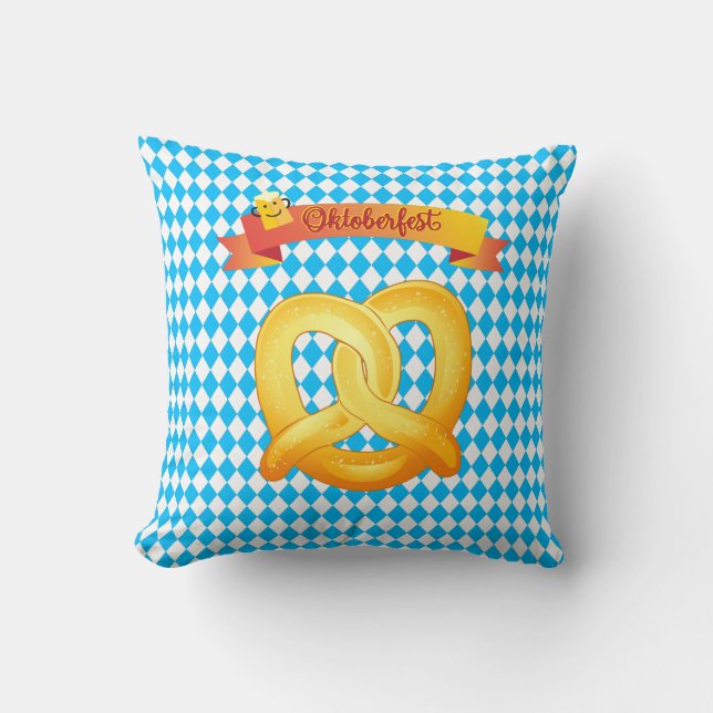 Coussin OKTOBERFEST festival de bière décoration motif ble (Recto)
