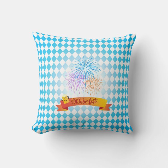 Coussin OKTOBERFEST festival de bière décoration motif ble (Recto)