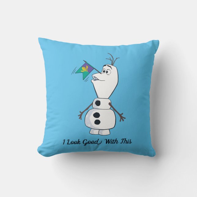 Coussin Olaf avec son nez de drapeau (Recto)