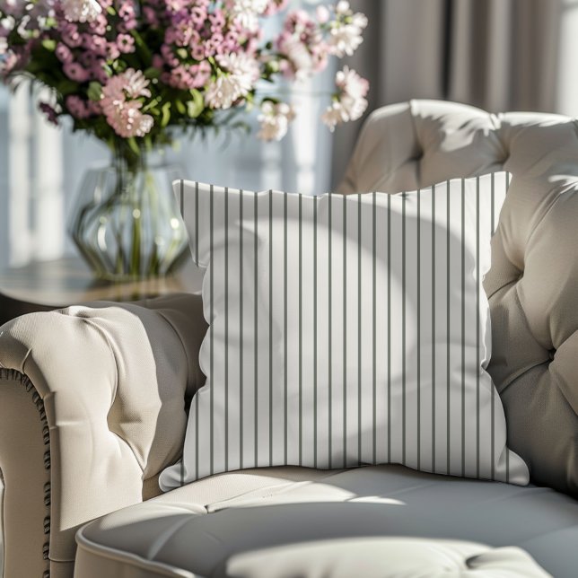 Coussin Olive Green Stripe (Créateur téléchargé)