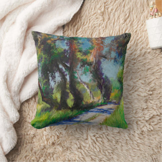 Coussin Olive Trees by the Sea – Mediterranean Pastel