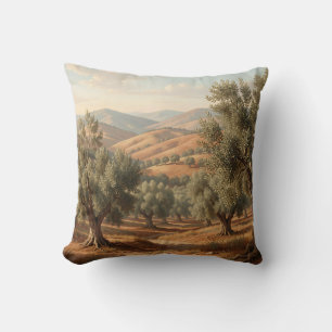Coussin Oliveraie Collines ondoyantes Campagne toscane 
