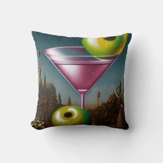 Coussin Olives géantes Martini rose